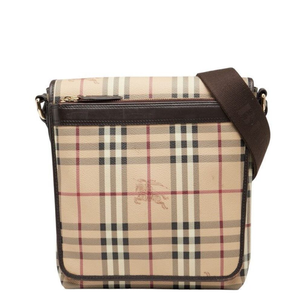 Burberry Nova Check Shadow Horse PVC Leather Shoulder Bag
